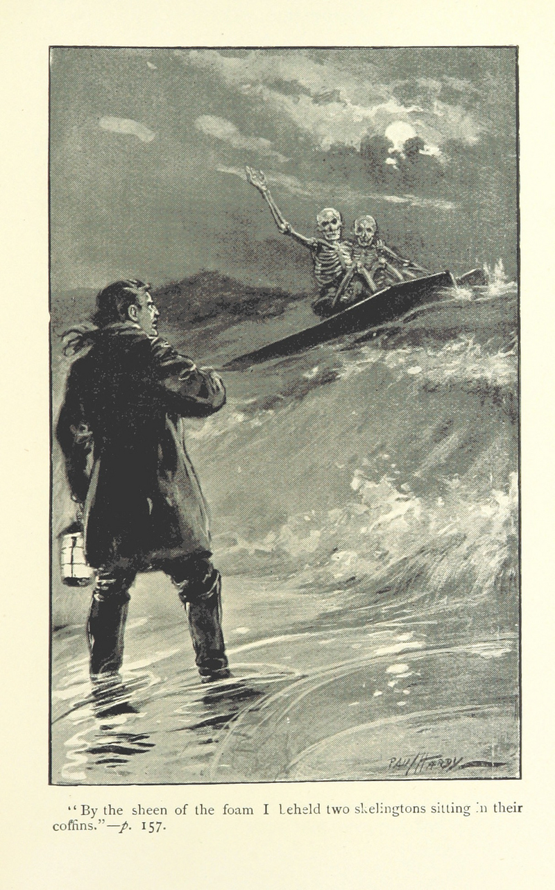 Illustration for article titled 'By the Sheen of the Foam, I Beheld Two Skelingtons Sitting in Their Coffins'